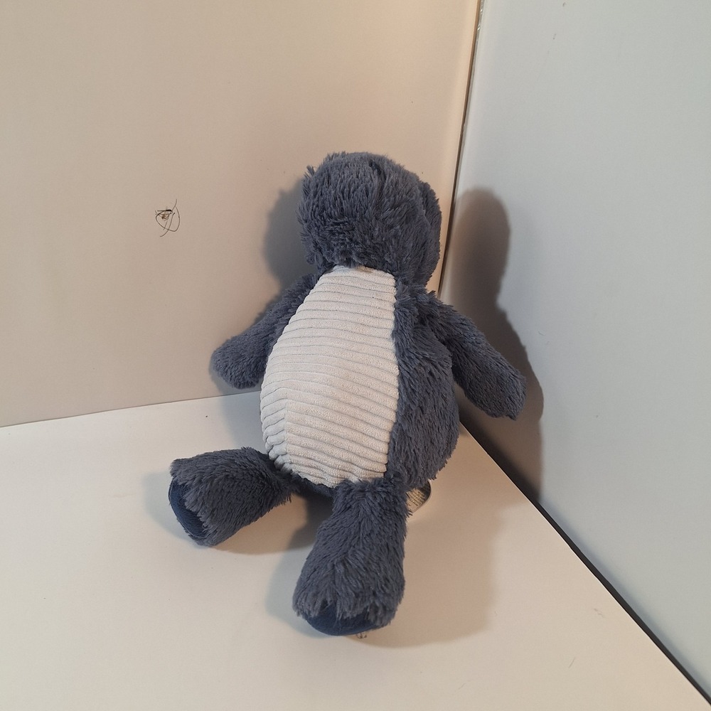 Carters Just One You Blue White Ribbed Dino Plush Stuffed‎ Baby Toy